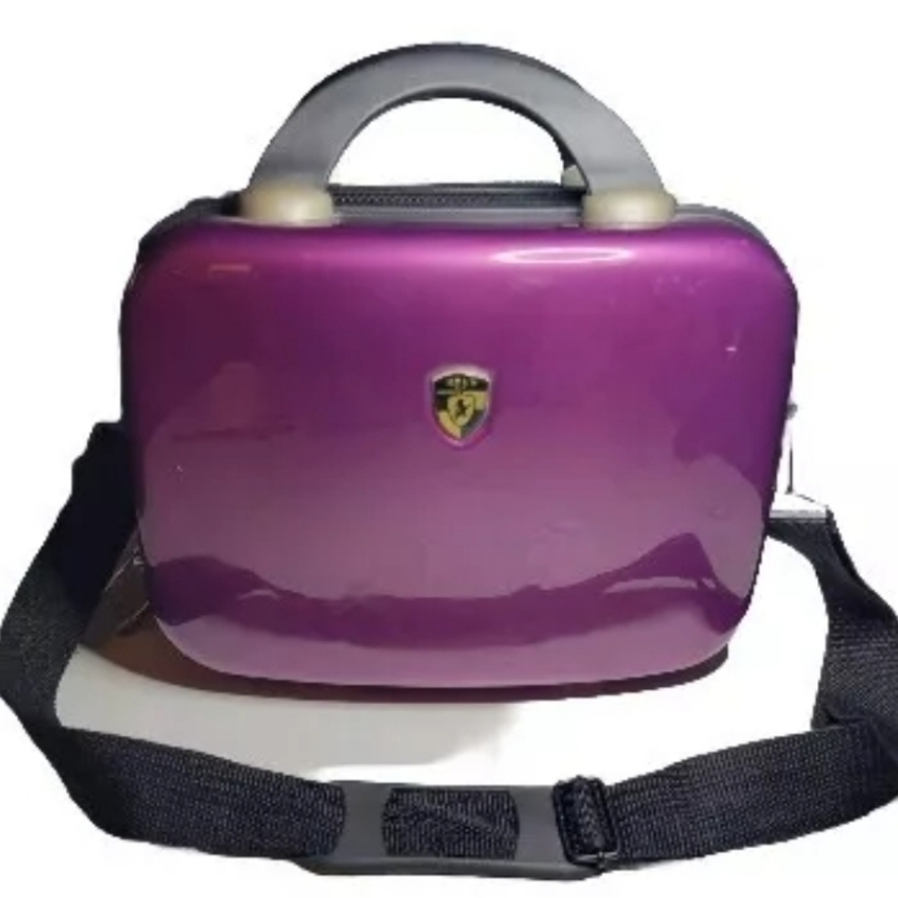 HEYS Train Hard Shell Cosmetic Bag Travel Case 11 x 8 Purple Carry On